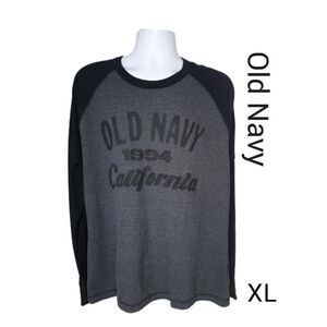 Men's Long Sleeve Thermal Top XL Loose Fit Old Navy California Graphic XL NWOT
